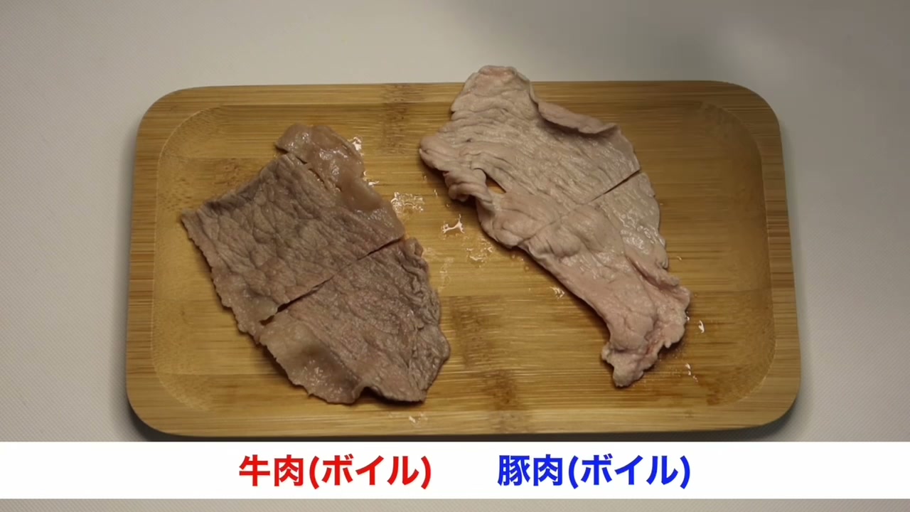 牛肉と豚肉を用いた青パパイヤ粉末の試験管内実験